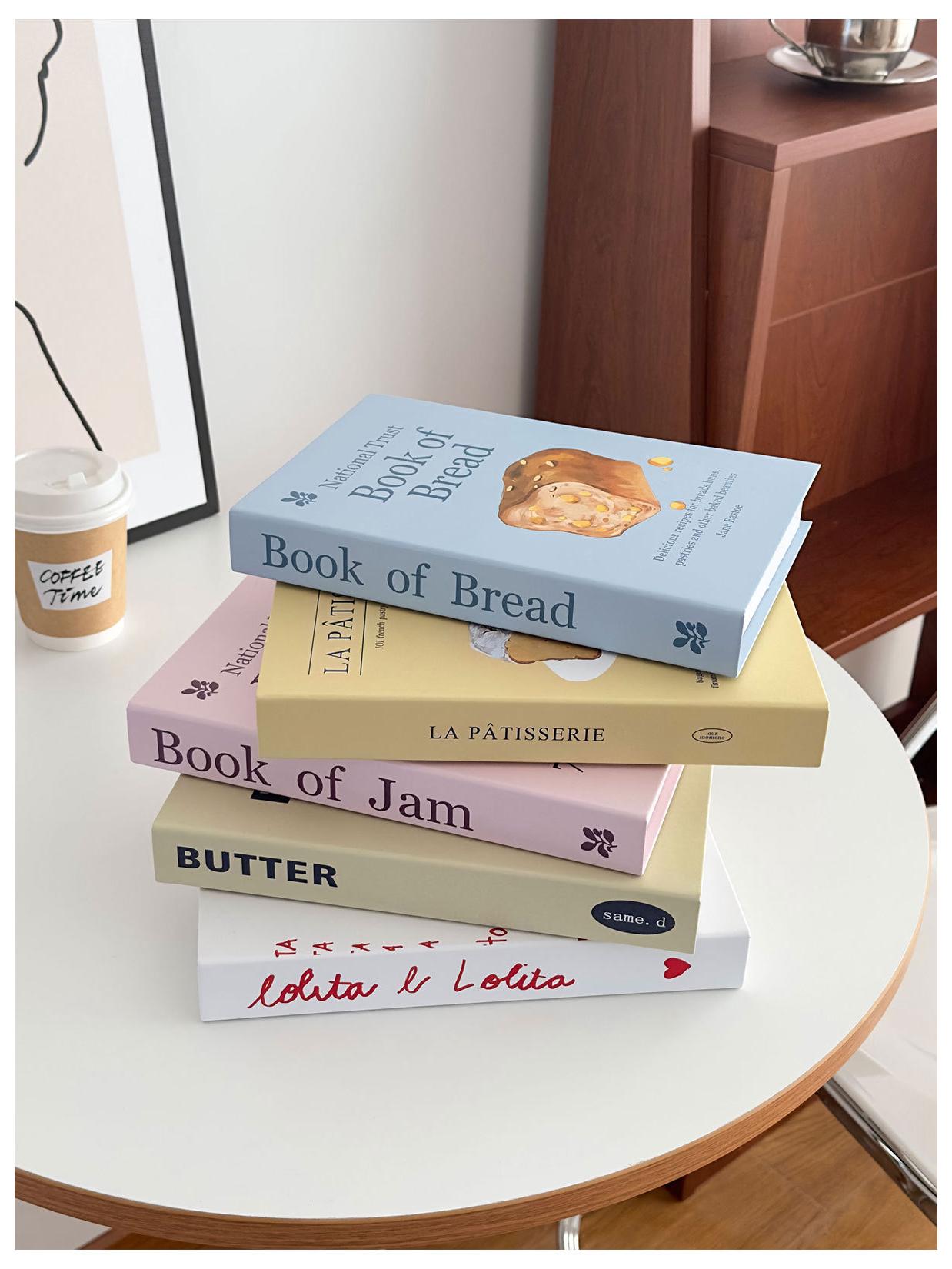

Elegant Decorative Book Set for Living Room or Study - Faux Book Ornaments for Bookshelf and Wine Cabinet