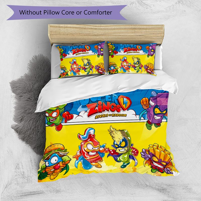 3pcs Superthings2 Pattern Bedding Set Duvet Cover Set Includes Duvet Cover &pillowcases, Perfect All Season Bedroom Decoration & Gift