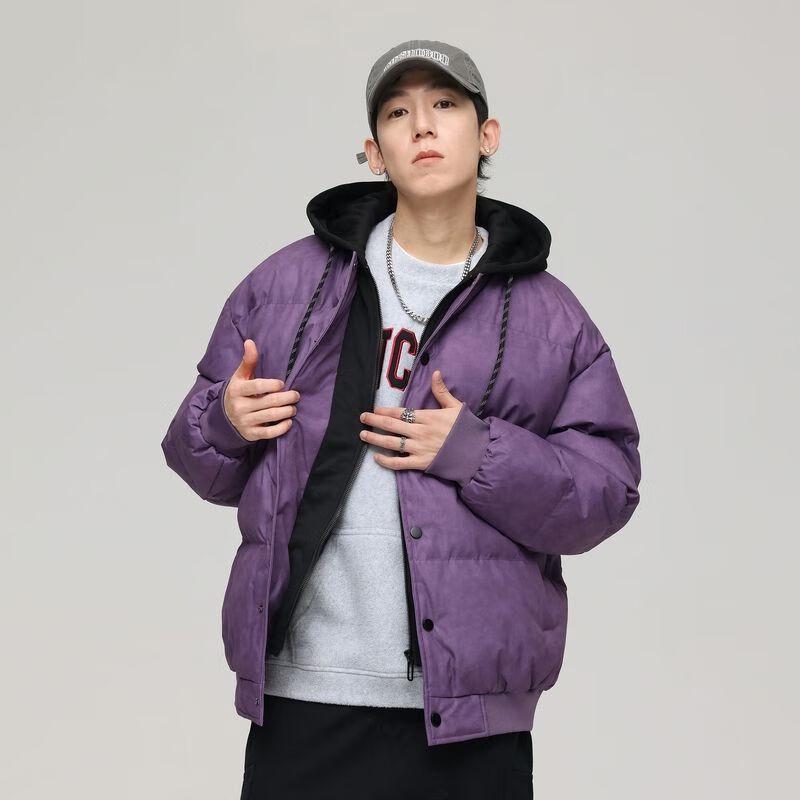 

DK Men s Faux Two-Piece Cotton Padded Jacket L