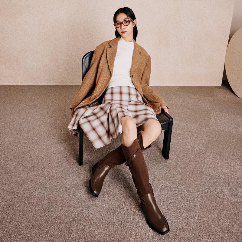 Women's Celebrity Style High-Heel Western Riding Boots