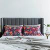 1 Pcs Silky Satin Body Pillow Case Long Bedding Pillow Cover Emulation Silk Floral Printing Pillowcase King Queen Size