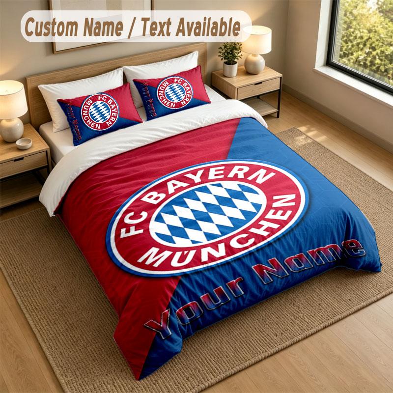 Bedding Set 1 Duvet Cover 2 Pillowcases Bayern Munich Print Soft Bed Linen Bedroom Decor