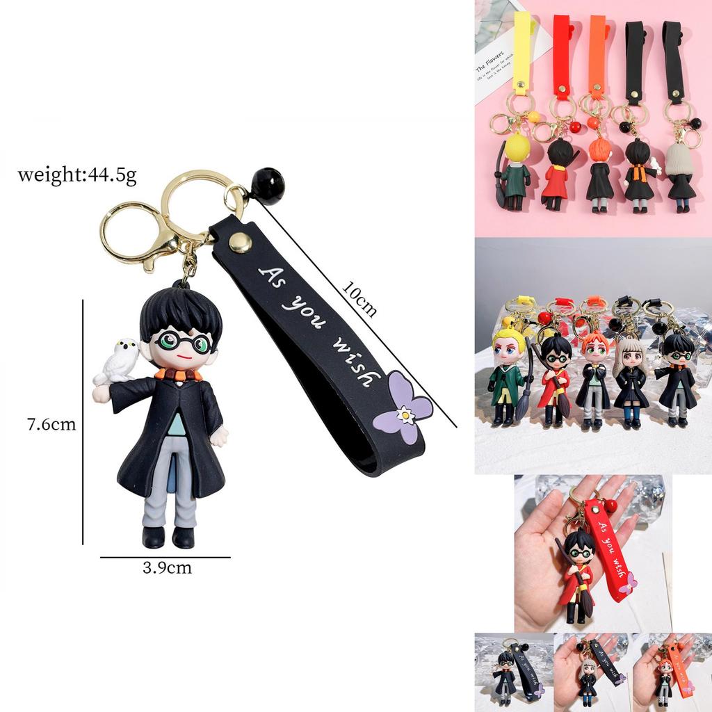 Adorable Harry Potter Hermione Keychain Cute Cartoon Keyring Car Bag Pendant Gift