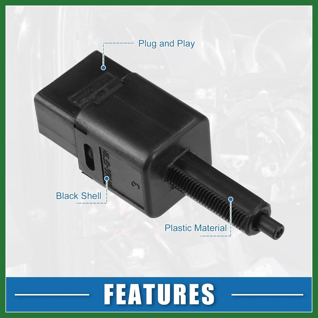Motoforti Brake Stop Light Lamp Switch No.83311FG000 Brake Pedal Control Switch for Subaru WRX 2015-2021 Plastic Black Long-lasting