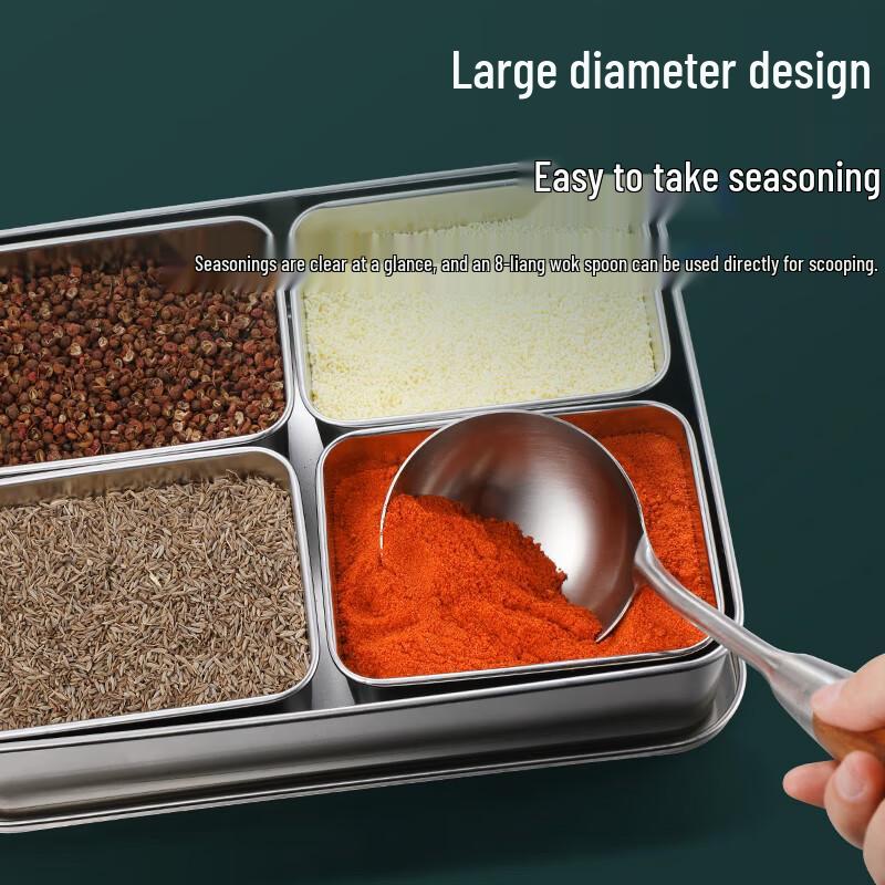 Commercial Stainless Steel Square Seasoning Box