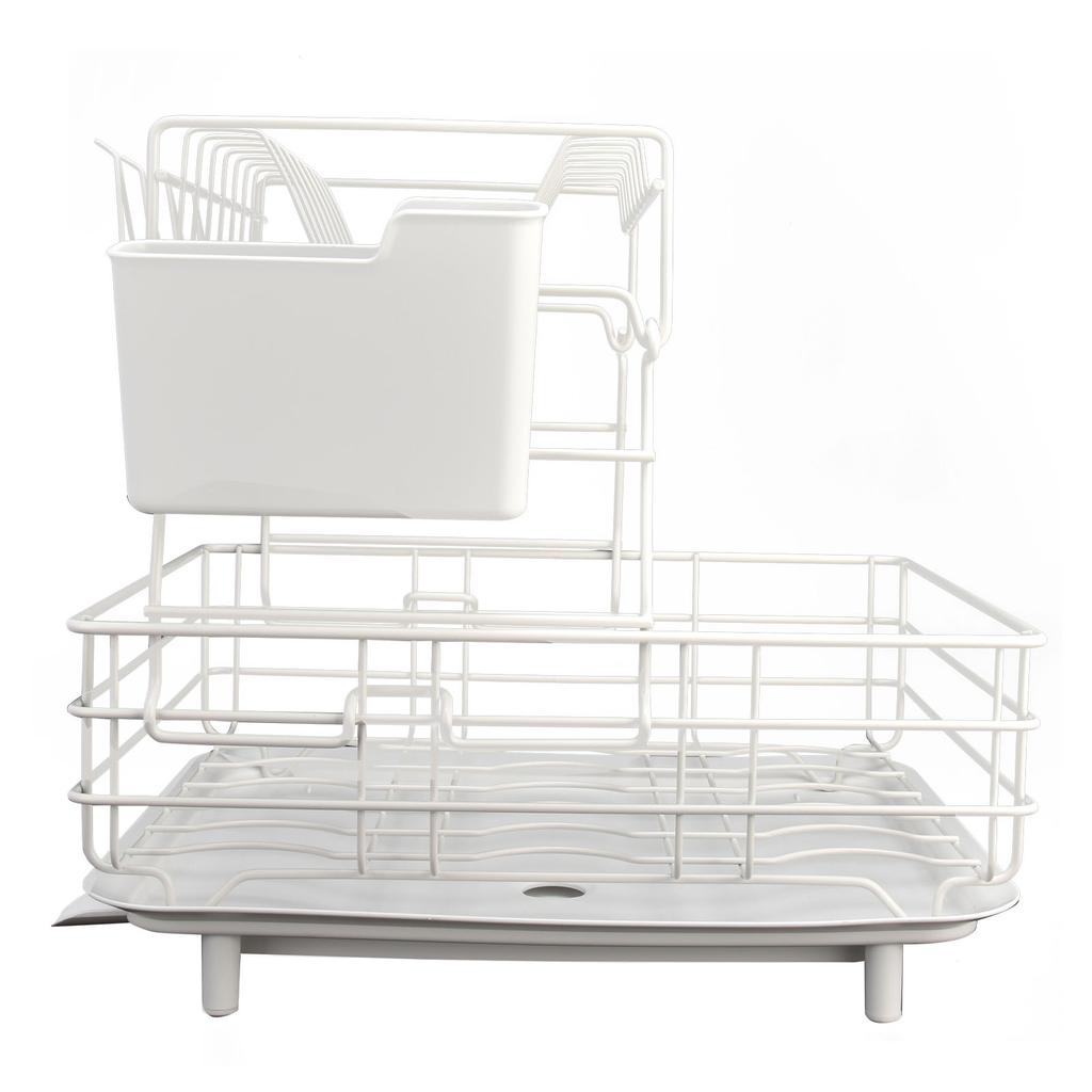 Escorredor de Louça Dupla Camada Escorredor de Pratos Bancada Porta Talheres Porta Hashis para Cozinha