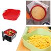 Silicone Air Fryer Basket Liners Non-Stick Baking Tray Heat-Resistant Round and Square Cooking Mats Oven Steamer Accessories