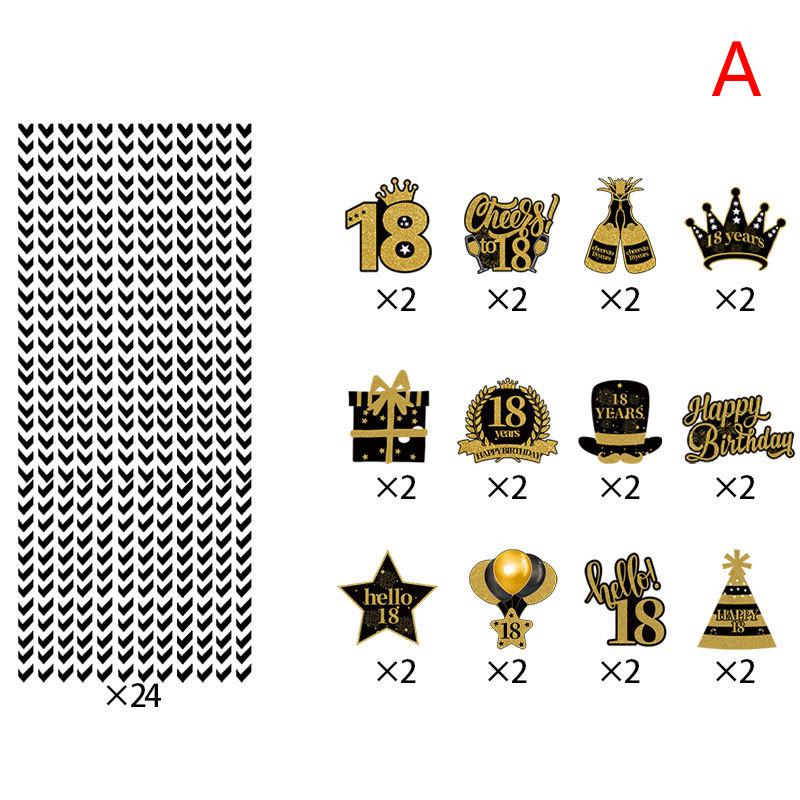 24pcs Men Women Birthday Disposable Straw 18th 30th 40th 50th 60th Birthday Paper Straw Anniversary Birthday Party Supplies