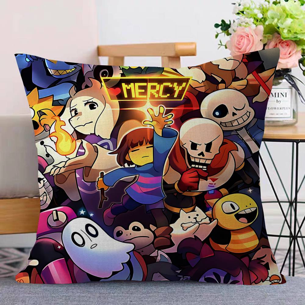 Anime Undertale Game Cushion Cover Inches Farmhouse Decor Home Throw Pillow Covers For Couch Decorations