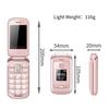 Dual Screen Small Senior Flip Phone Spped Dial Big Button Dual Screen Loud Speaker Two Sim Cards Clamshell Mobile SOS Dial Torch Button Phone