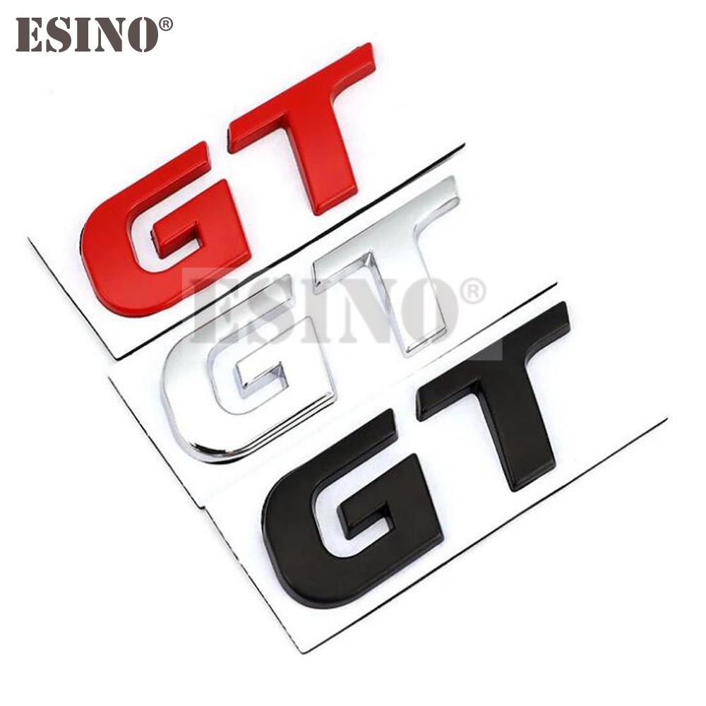 1Pc Car Styling GT 3D Metal Zinc Alloy Car Badge Body Fender Adhesive Emblem for KIA Forte Optima Picanto Stinger Sorento K5 KX5 KX7