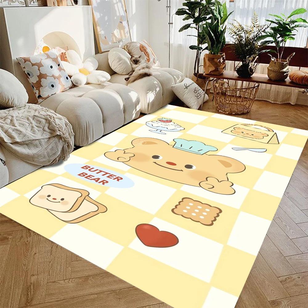 

Butter Bear Kawaii Carpet Home Decor B-Bear Bedroom Mat Hallway B-Butter Balcony Carpet Entrance Doormat Home Decoration Mat 40x60cm16x24in