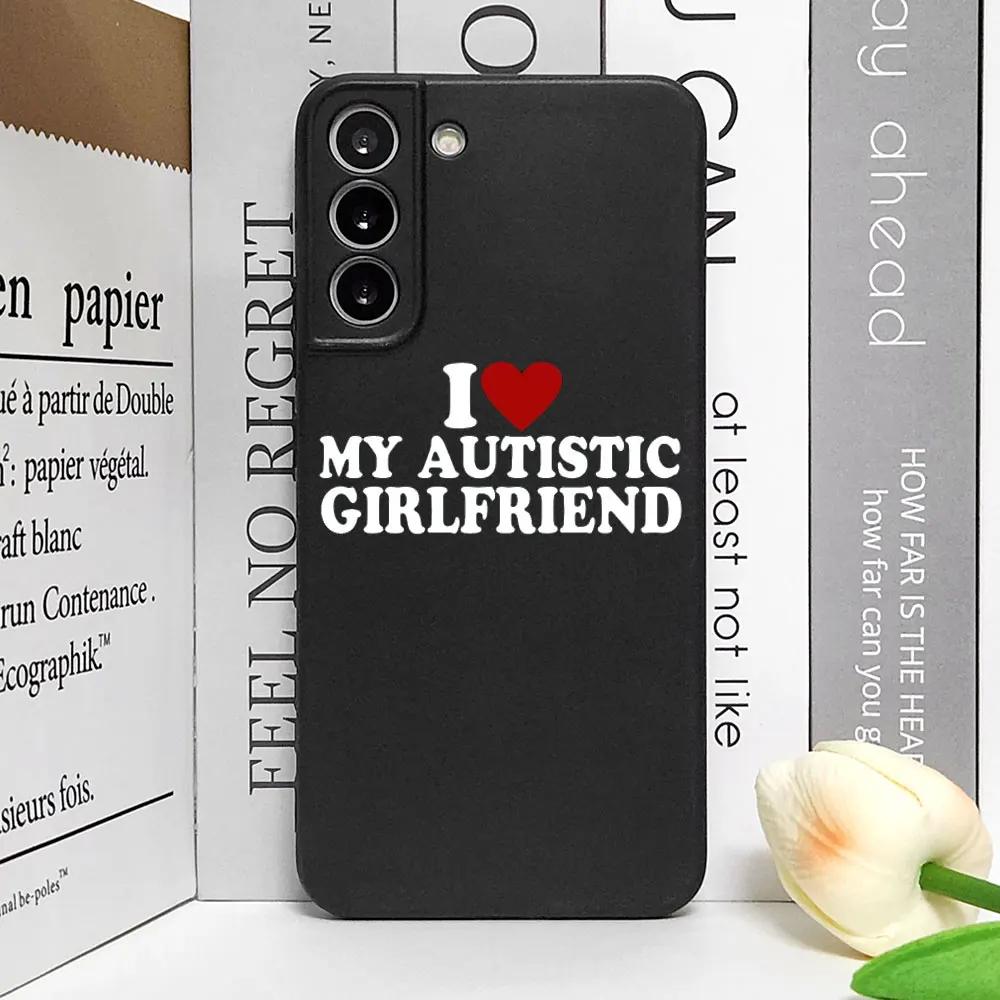 Cute I Love My Girlfriend Boyfriend Phone Case for Samsung S25 S24 S22 S20 S21 Plus Ultra Cover for Samsung Galaxy S23 FE Shell