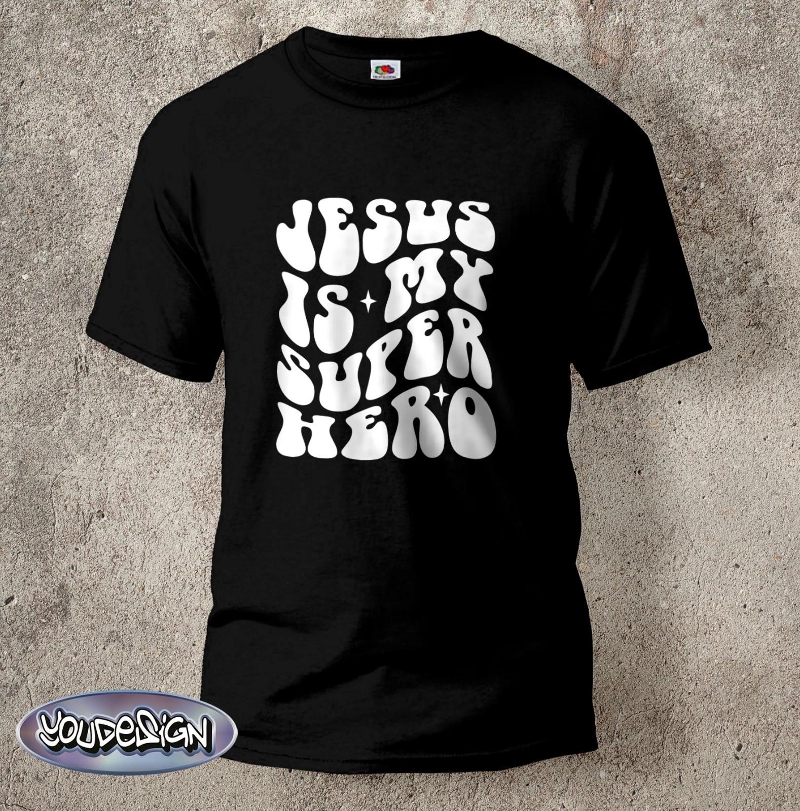 Jesus Is My Superhero Shirt Faith Christ T-Shirt Cult Christ Faith S-5XL XXL