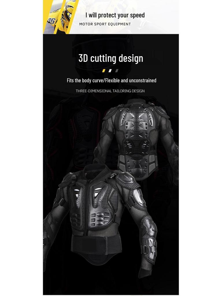 Speedlight Motorcycle Armor Set: Trail Rally Jacket & Knee Pads