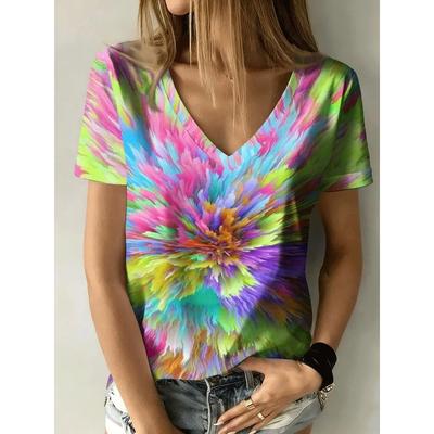 Casual Versatile Women's V-neck Top Fashionable Short Sleeves Loose Comfortable T-Shirts Women’s