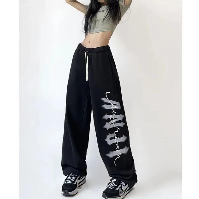 Women's Kids Letter Print Trendy Sweatpants European American Style Drawstring Design Summer Trousers