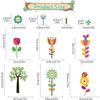 148 Pcs Spring Summer Window Stickers, 9 Sheets Flower Butterfly Tree Sunflower Window Stickers Window Decals for Glass for Summer Spring Decoration H