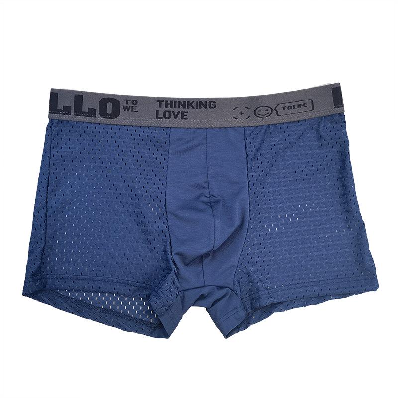 Men's Summer Mesh Transparent Ice Silk Boxer Briefs - Breathable & Sexy
