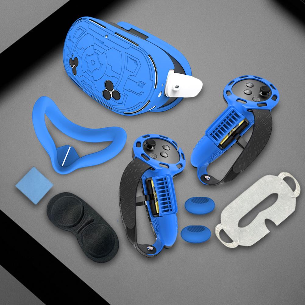 7Pcs VR Accessories Protective Cover Anti-Fall for Meta Quest 3S VR Headset Accessories Set VR Face Cover Controller Grips Cover