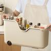 Plastic Cookware Organizer Box with Pulley Useful Pot Cover Rack BPA Free Save Space Cabinet Storage Box Kitchen Accessories