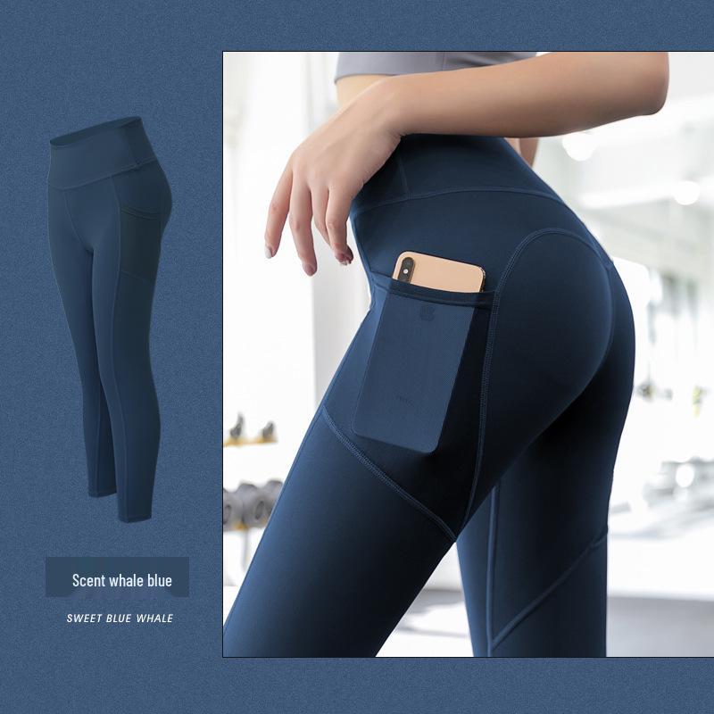 Peach Butt Seamless High Waist Yoga Leggings with Mesh Pockets