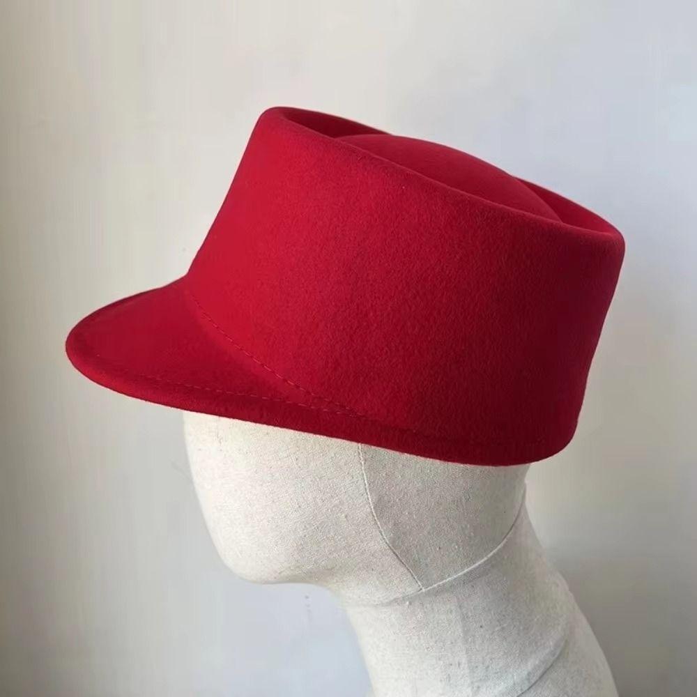 Elegant Wool Equestrian Hat Retro Wool Topper Hat Fashion Woolen Felt Hat Masquerade Party
