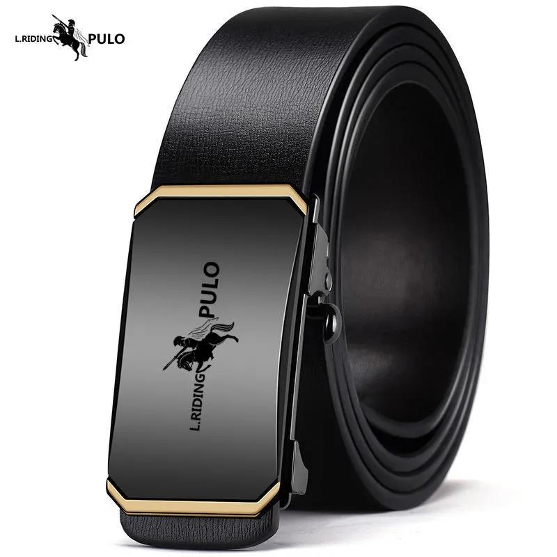 LIONSUMM Cintura Uomo In Vera Pelle – Larga 3,5 Cm, Stile Casual Con Fibbia Classica, Confezione Regalo Inclusa
