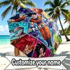 Custom Name Personalized Dragon Ball Z Print Umbrella, Auto Open Close, 8‑Rib Sturdy Frame, Commute Camping Hiking Use, Birthday Gift