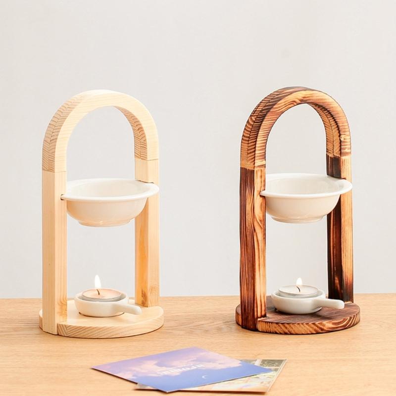 Portacandele a lumino in ceramica, Bruciatori a olio per olio profumato, Scaldacera a lumino Decorazione Camera da letto, Arredamento Soggiorno