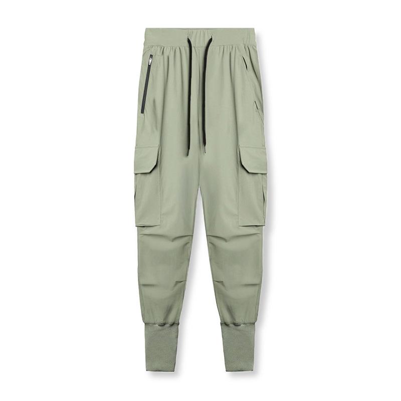

Men s Slim Fit Multi-Pocket Quick-Dry Casual Pants - American Style for Spring and Autumn Double Extra Large светло-зеленый