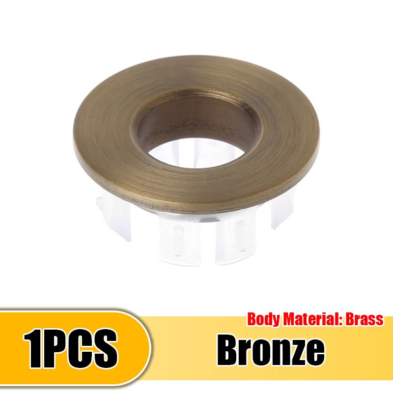 1/4Pcs Sink Hole Overflow Cover Basin Trim Bath Sink Holes Drain Cap Replacement Bathroom Wash Basin Hollow Overflow Rings Plug