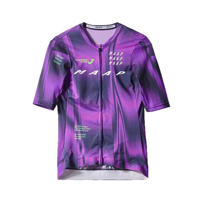 MAAP Short Sleeve Cycling Jersey Men Women Quick-Dry Bike Riding Apparel Outdoor Sports