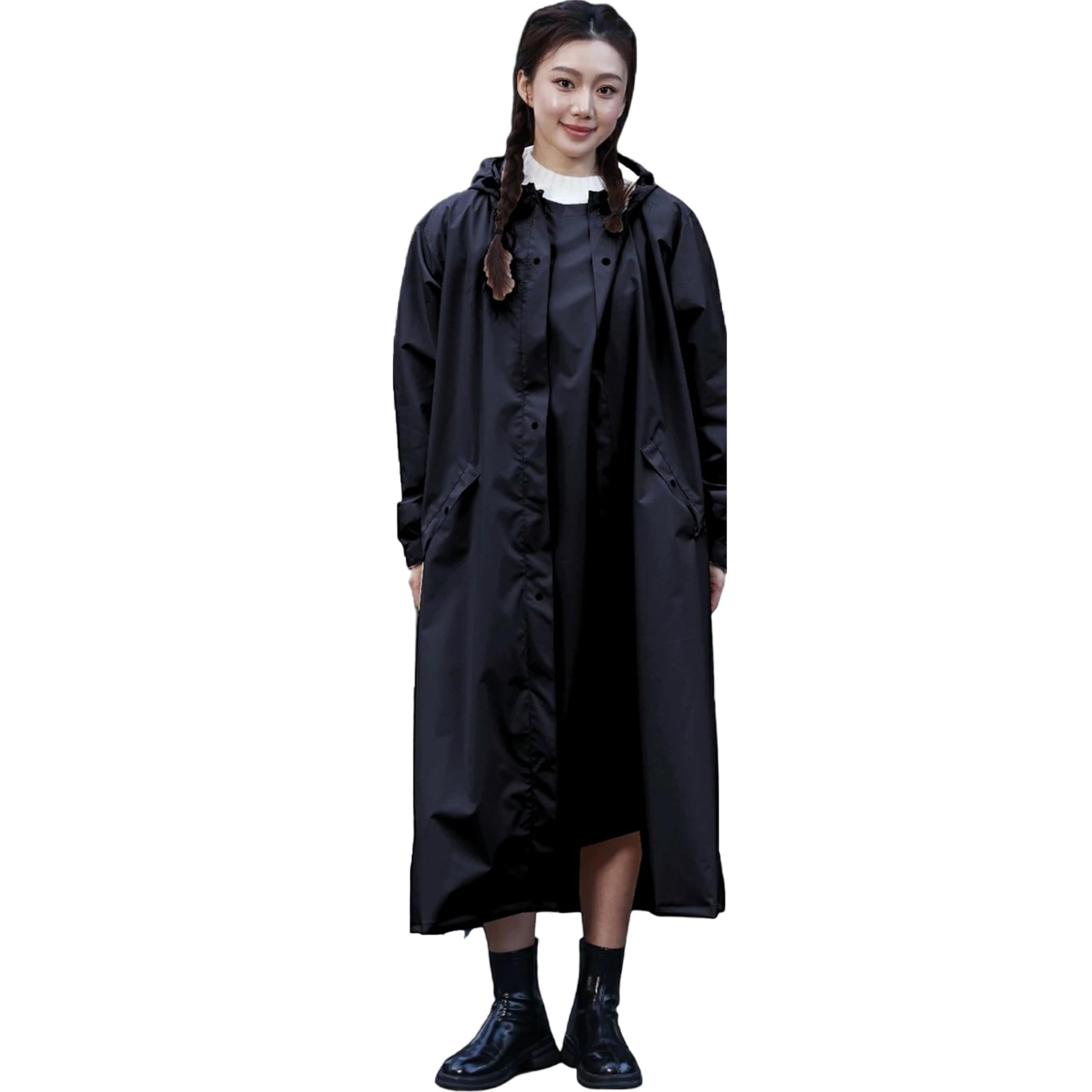 

Велосипедный дождевик Водонепроницаемый x Высокая водостойкость Дождевик Сумка для хранения Сезон дождей Мопед Рюкзак Дождь Супер стильный [LLWAAV] Женский дождевик,