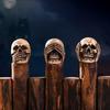 Skulls Figurine No Evil Resin Human Skull Statue Head Sculptures Skull Collectible Halloween Funny Skull Home Decor