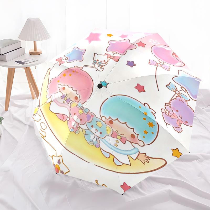 

1pc Kawaii Star Balloon Moon Umbrella - Automatic Open/Closed, Foldable Design, Outdoor Use, Festival Gift for Fans, Travelers, Daily Use, 8-Bone Iron