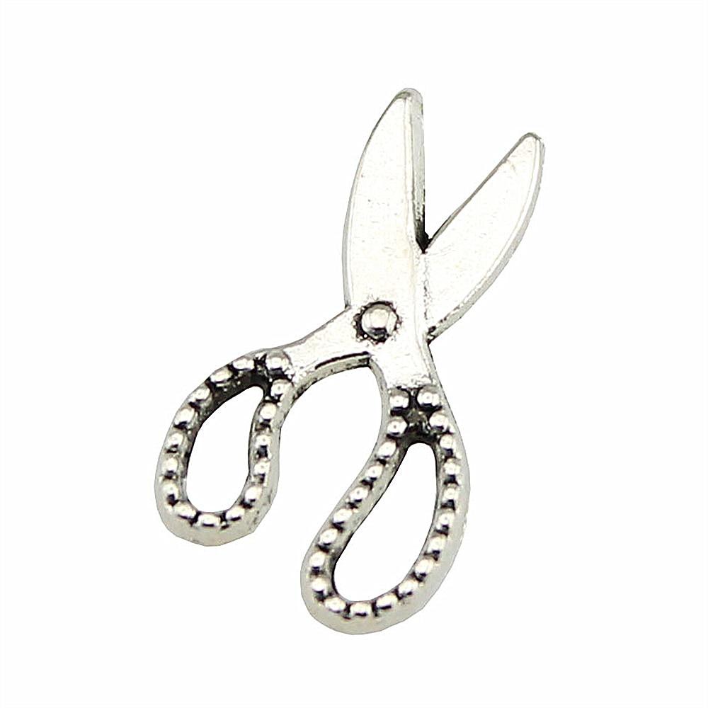 

20шт Ножницы Шармы Шармы Античное серебро Цвет Цинковый сплав 19X11mm