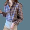 WTEMPO New Casual Plaid Shirt Women's Long-sleeved Korean Version Loose Large Vintage Versatile Top