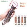 FXI 14-27cm Realistic  Sleeve Extender  Sleeve Dick Enlargement Delay Ejaculation Reusable Condom Men Sex Toys