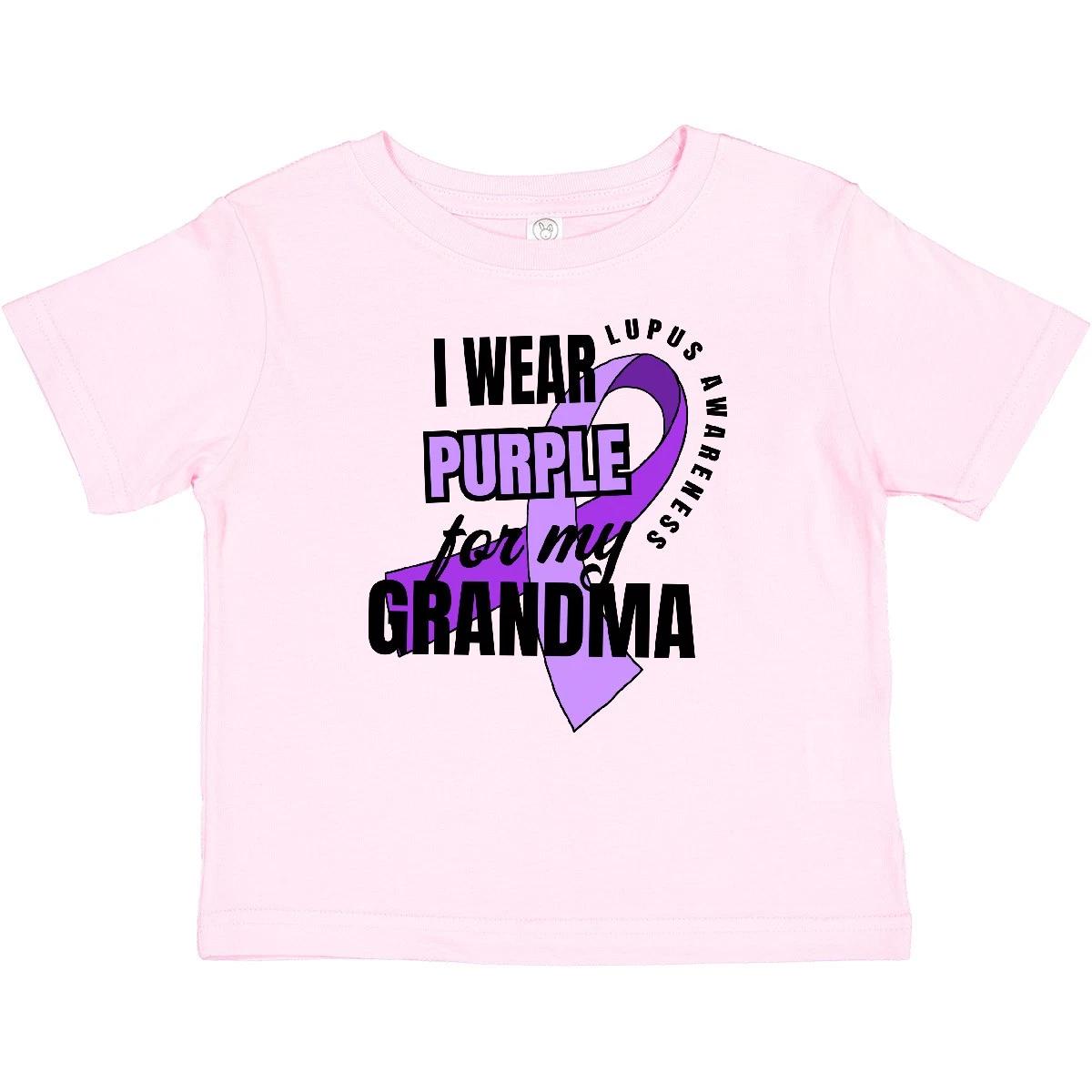 

Inktastic I Wear Purple For My Grandma Lupus Awareness Baby kids boys T-Shirt Ribbon Tees 160