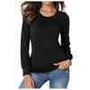 Women's  Long-Sleeved  Pleated Casual Stretch Tunic Top Shirts Spring