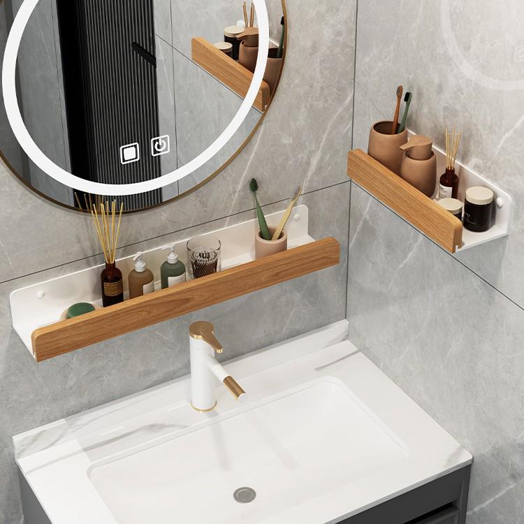 No-Drill Bathroom Faucet Shelf and Drain Storage Rack