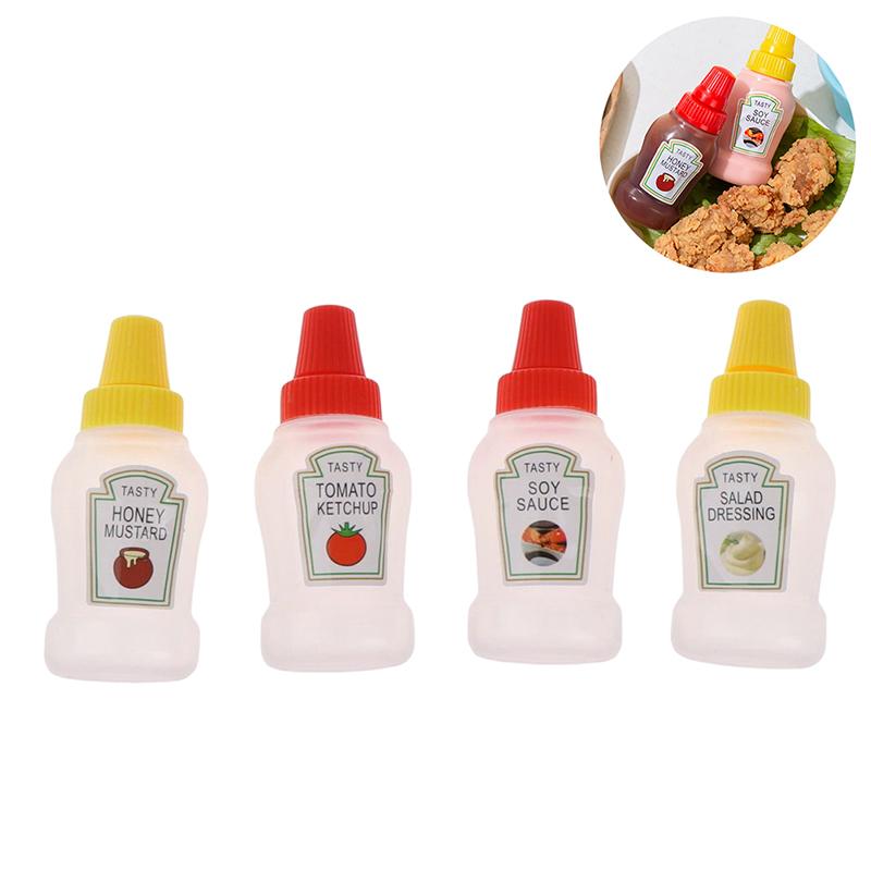 1dílná mini přenosná nádoba na omáčku Rajčatová omáčka Salátový zálivka Olejová rozprašovací láhev Kečup Med Hořčice