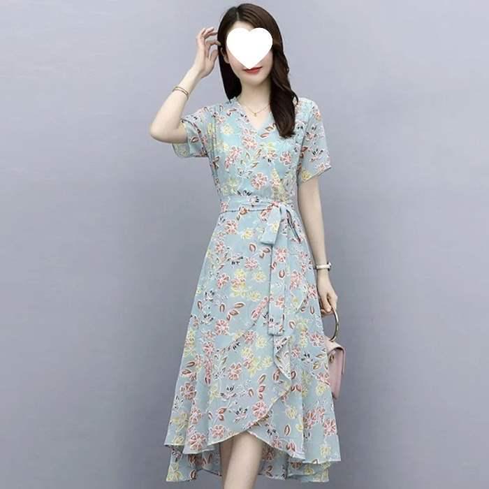 Elegant Floral Summer Dress for Women: Sophisticated, Socialite Style