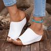 New Open Toe Women's Wedge Sandals White Summer Fashion Breathable Comfortable Sandals Woman Buckle Female Footwear Woman Shoes