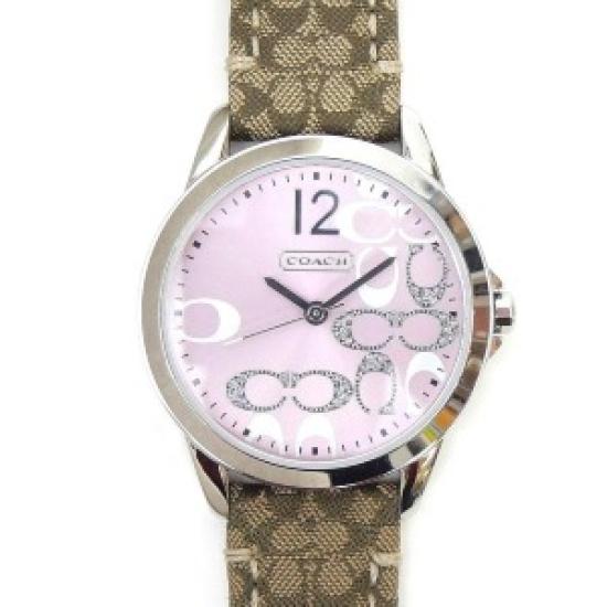 

Б/У Часы женские кварцевые Coach Classic Signature с розовым циферблатом CA.13.7.14.0647 розовый