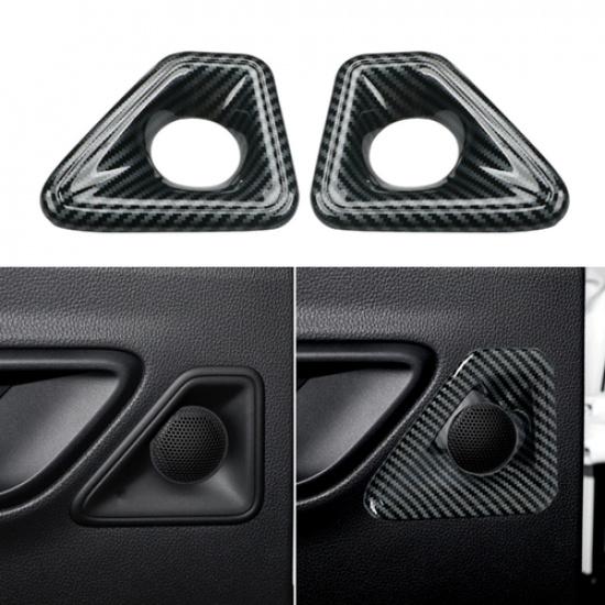 For Toyota Crown -2025 Carbon Fiber Car Back Door Speaker Ring Cover Trim