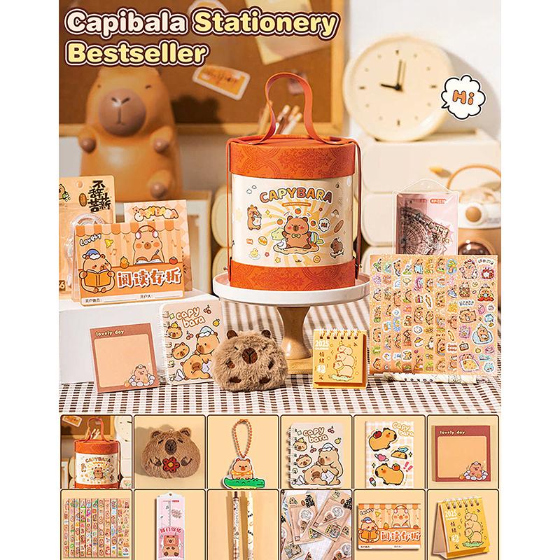 

1 набор Каваи Мультяшный Капибара Набор Канцелярских Принадлежностей Милый Набор Канцелярских Принадлежностей в Сумочке Школьные Принадлежности Студенческие Канцелярские Принадлежности Подарки на День Рождения