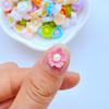 100Pcs New Mini Cute 10mm Flower Series Flat Back Resin Cabochons Scrapbooking DIY Jewelry Craft Decoration Accessorie