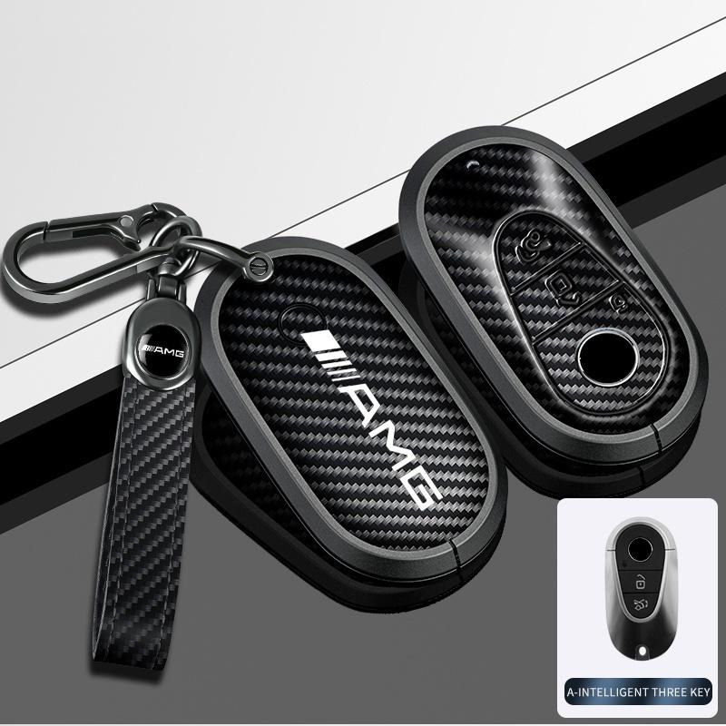 AABCV1 Car Key Case Cover Accessories For Mercedes Benz A C E S G Class GLC CLE CLA GLB GLS W177 W205 X167 AMG W223 W206 C260 C300 S400